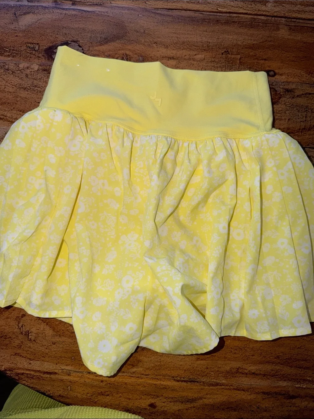 JoyLab Pale Yellow High-Waist Floral Shorts